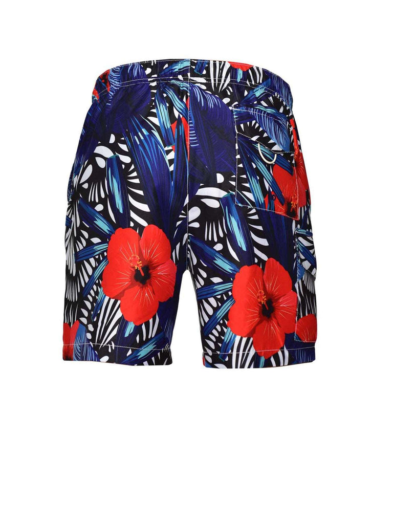 Gilligan Swim Trunks - Red blue floral