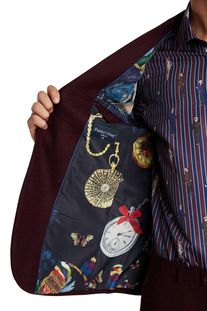 Dover Notch Jacket-Slim - Cherry Wine