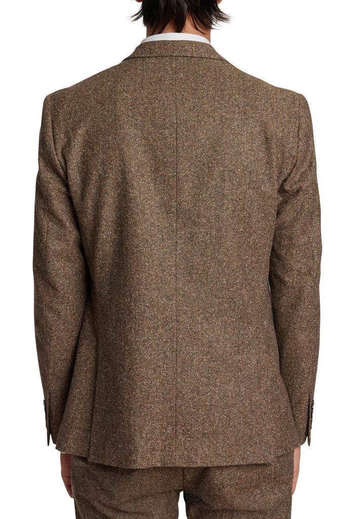 Dover Notch Jacket-Slim Caramel Donegal