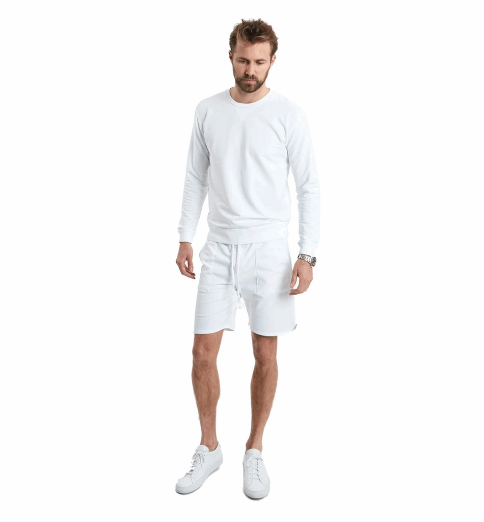 Micro Terry Scallop Short - White