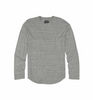 L/S Triblend Scallop Crew - Heather Grey