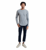 L/S Triblend Scallop Crew - Heather Grey