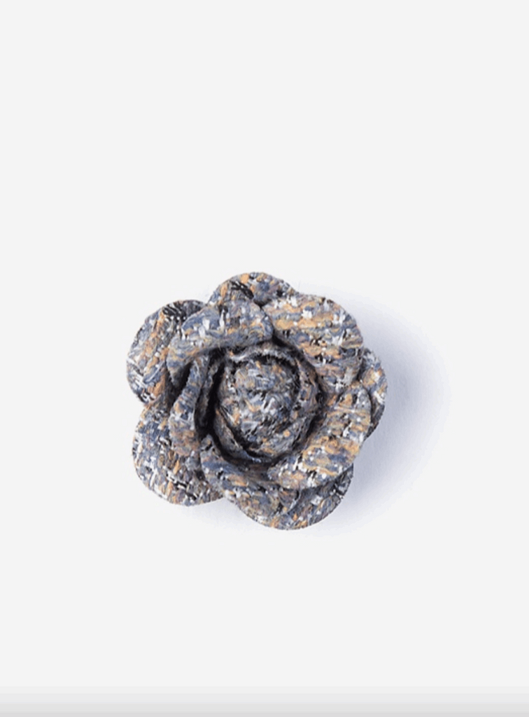 Boucle Tweed Flower - Blue
