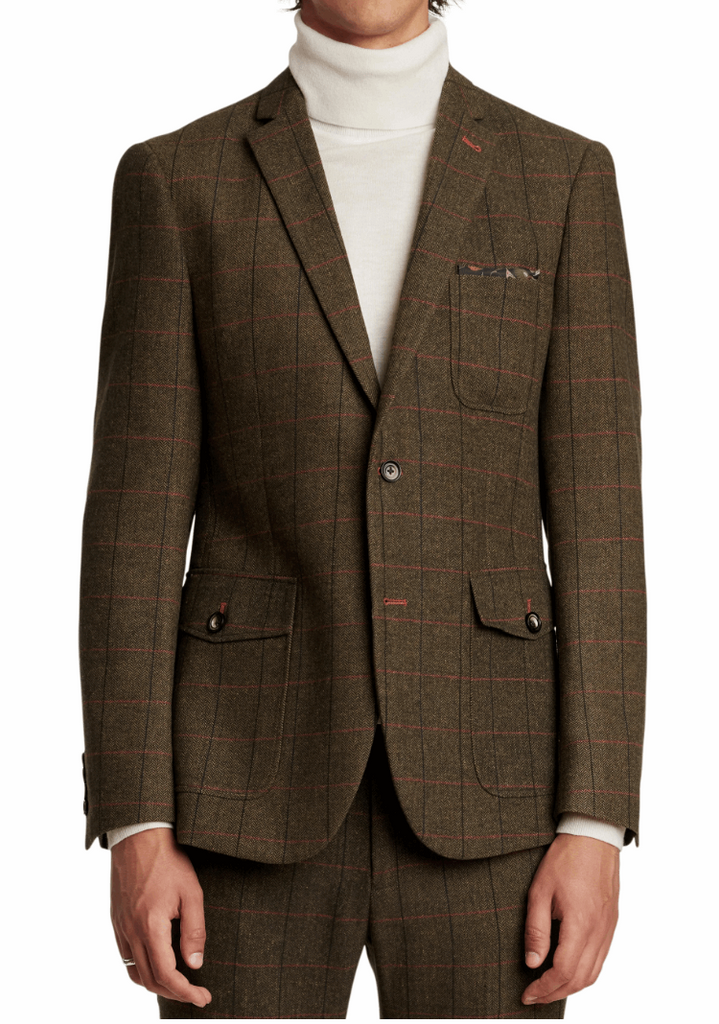 Bromley Notch Jacket-Slim Olive Bone