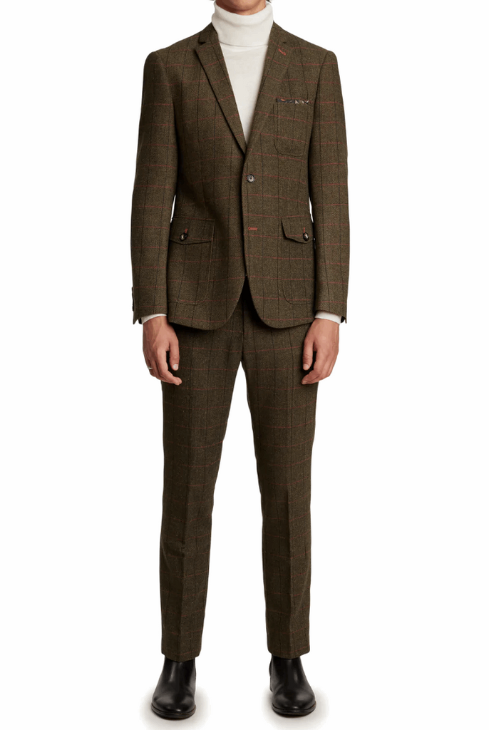 Bromley Notch Jacket-Slim Olive Bone