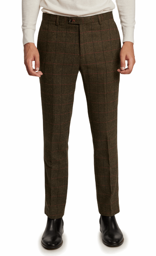 Downing Pants-Slim Olive Bone