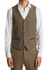 Eaton Flap PKT Vest-Slim Caramel Donegal