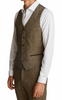 Eaton Flap PKT Vest-Slim Caramel Donegal