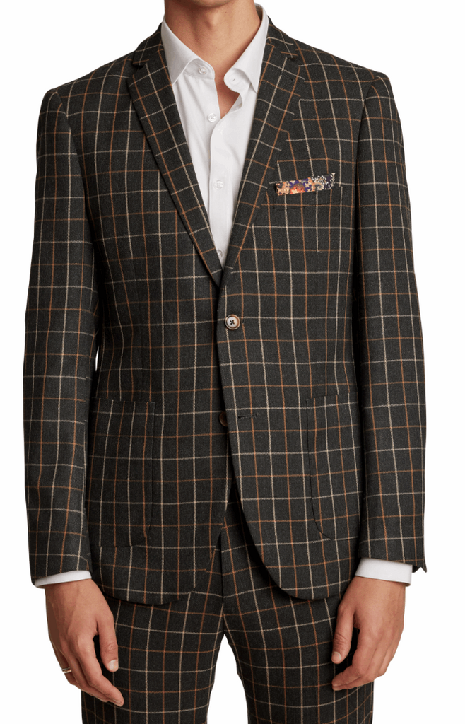 Dover Notch Jacket-Slim Char Gold Window