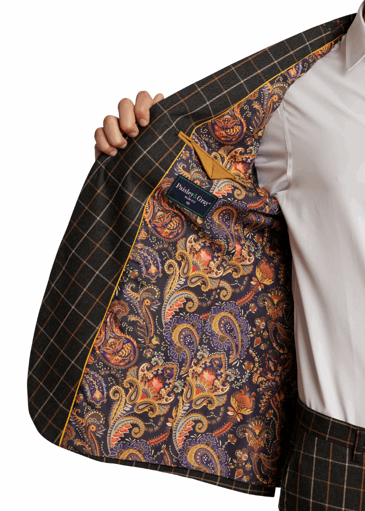 Dover Notch Jacket-Slim Char Gold Window