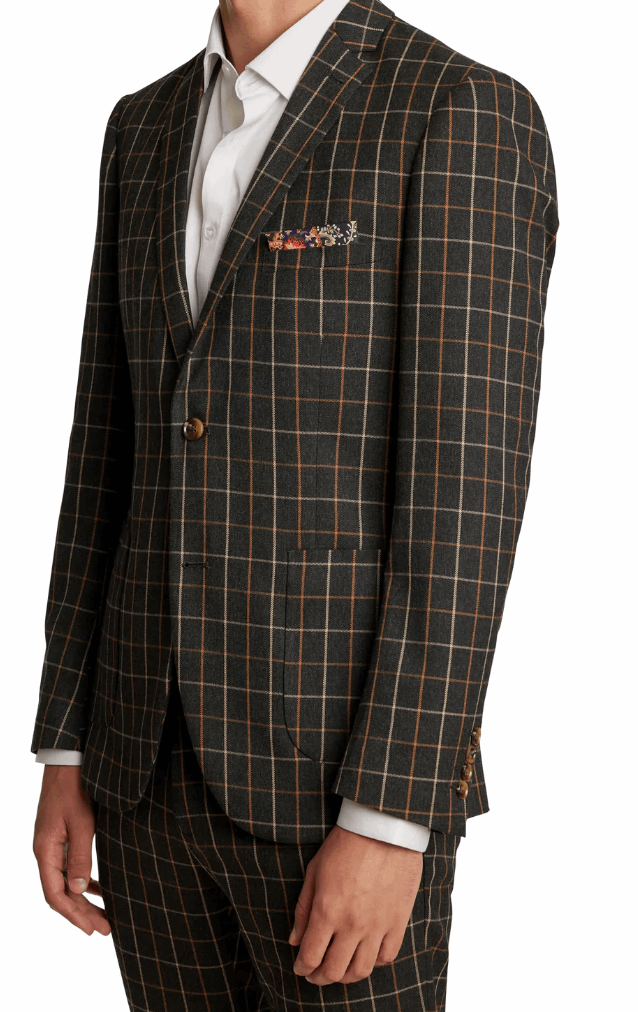Dover Notch Jacket-Slim Char Gold Window