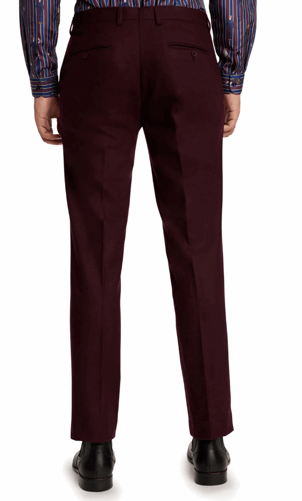 Downing Pants-Slim Cherry Wine
