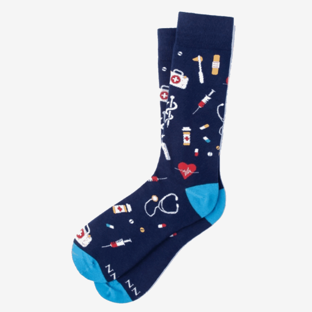 Doctor Medical Navy Blue Sock