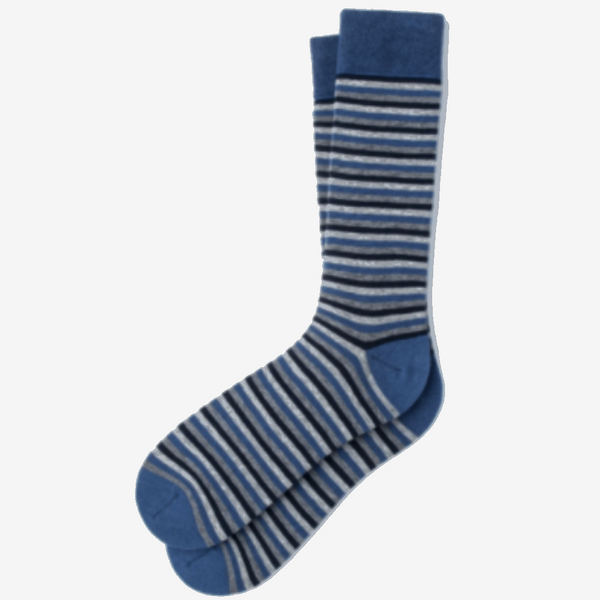 Alexander - Blue Cotton Carded Sock