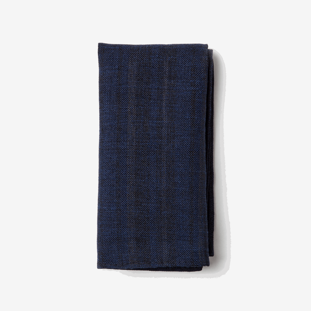 Katy - Blue and Brown Pocket Square