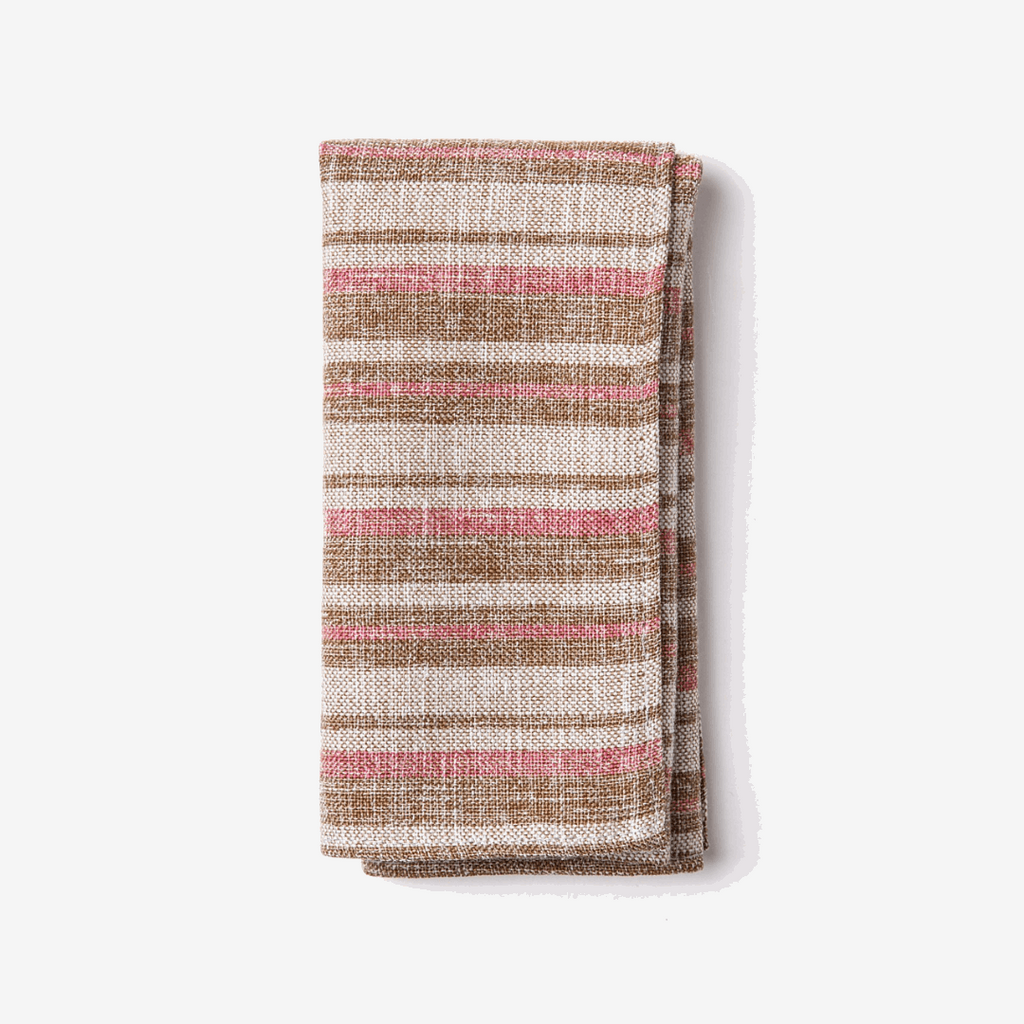 Katy - Brown and Pink Pocket Square