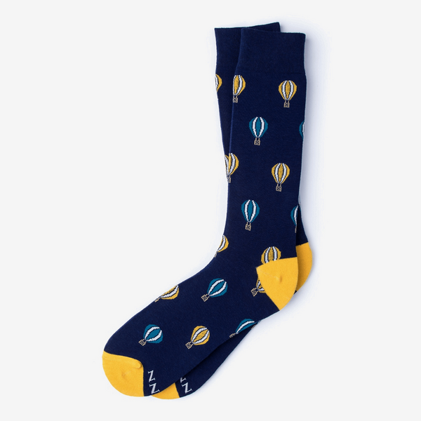 Full of Hot Air - Dark Navy Cotton Carded Sock
