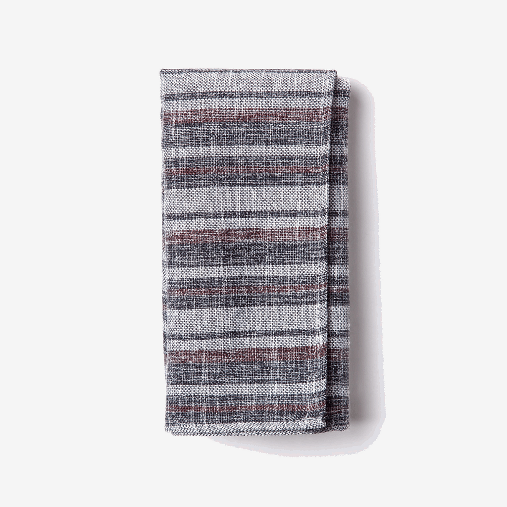 Katy - Black and Grey Pocket Square