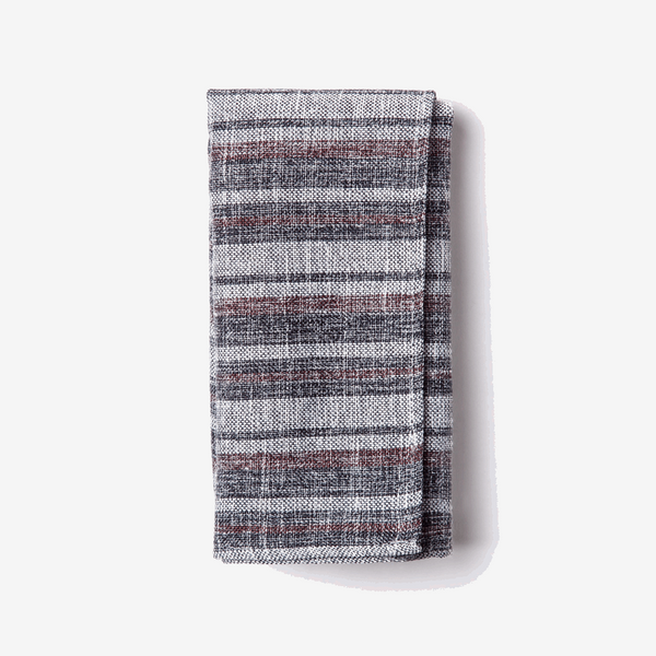 Katy - Black and Grey Pocket Square