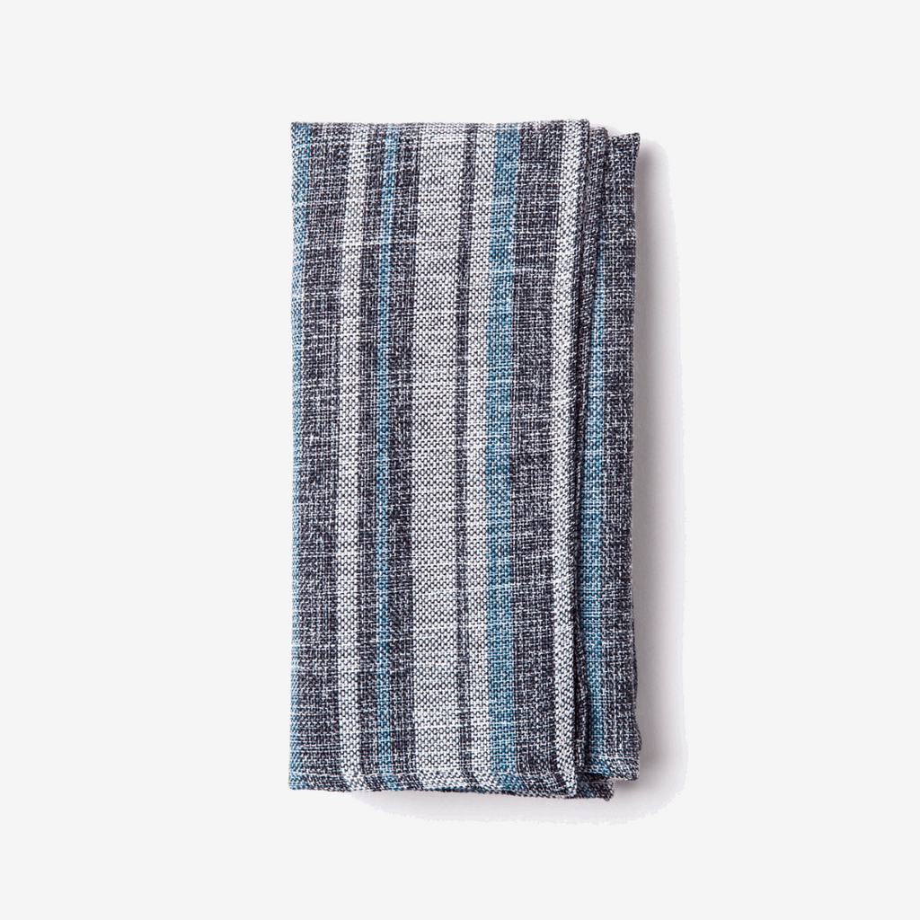 Katy - Blue and Grey Pocket Square