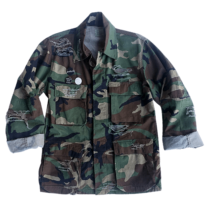 Custom Weathered Jacket - Camo