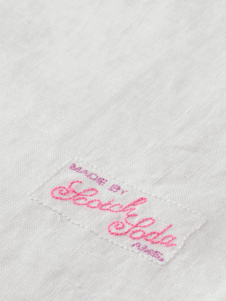 Linen shirt with sleeve roll-up-White